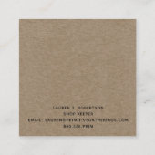 RUSTIC BLUE PRIMITIVE SALTBOX HOUSE COUNTRY KRAFT VIERKANTE VISITEKAARTJE (Achterkant)