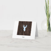 Rustic Blue Pset Deer Baby shower Dank je Bedankkaart (Achterkant)