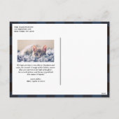 Rustic Blue Pset Merry-kerstfoto Feestdagenkaart (Achterkant)