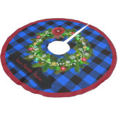 Rustic Blue Pset, Wreath, Familienaam Tree Skirt Kerstboom Rok (Gekanteld)