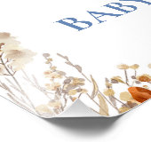 Rustic Blue Pumpkin Truck Baby shower Welkomstbord Foto Afdruk (Hoek)