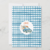 Rustic Blue Pumpkin Truck Herfst 1e verjaardag Kaart (Achterkant)