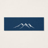 Rustic Blue Red Deer Mountain Bridal Registry Card Mini Visitekaartjes (Achterkant)