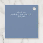 Rustic Blue Seashells Marine Ocean Beach Wedding Bedankjes Labels (Achterkant)