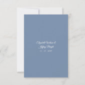 Rustic Blue Seashells Marine Ocean Beach Wedding RSVP Kaartje (Achterkant)