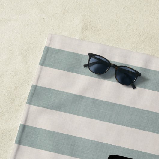 Rustic Blue Stripes Bride Strandlaken (In situ)