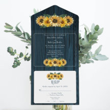 Rustic Blue Sunflower Wedding