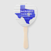 Rustic Blue Texas Wedding Program Fan Handwaaier (Achterkant)