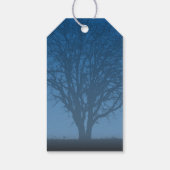Rustic Blue Tree of Life Bar Mitzvah Cadeaulabel (Achterkant)