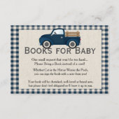 Rustic Blue Truck Books for Baby Card Informatiekaartje (Voorkant)
