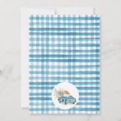 Rustic Blue Truck Little Pumpkin Baby shower Kaart (Achterkant)