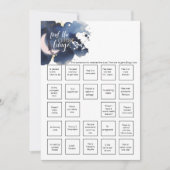 Rustic blue vind de gast baby bingo spel uitnodigi kaart (Voorkant)