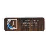 Rustic Blue Vlinder Label (Voorkant)