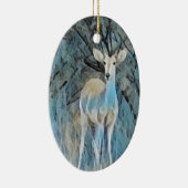 Rustic Blue Waterverf van een Gazelle uit Afrika Keramisch Ornament (Rechts)