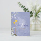 Rustic Blue Wedding Meal Choice RSVP-kaart RSVP Kaartje (Staand voorkant)