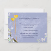 Rustic Blue Wedding Meal Choice RSVP-kaart RSVP Kaartje (Achterkant)