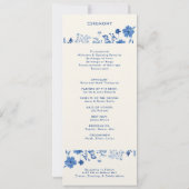 Rustic Blue Wedding Program Kaart (Achterkant)