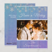 Rustic Blue White — kerstkaart (Voorkant / Achterkant)