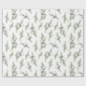 Rustic Blue Winterberry Branches kerstcadeau Cadeaupapier (Vlak)