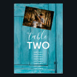 Rustic Blue Wood 2 Foto's Wedding Guest Names Kaart<br><div class="desc">Dit ontwerp kenmerkt een blauwe rustic houtachtergrond met een selectie van de foto's van uw persoonlijk paar. De bijtende blauwe houten achtergrond wordt gecomplimenteerd door de witte tekst en 1 persoonlijke foto aan de ene kant en een andere persoonlijke foto aan de andere kant. De blauwe tinten van het hout...</div>