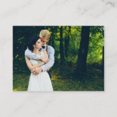 Rustic Blue Wood 2 QR Photo Wedding RSVP - Gegeven Informatiekaartje (Achterkant)