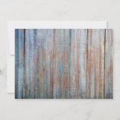 Rustic Blue Wood 3 Foto Merry Kerstmis met Tree Kaart (Achterkant)