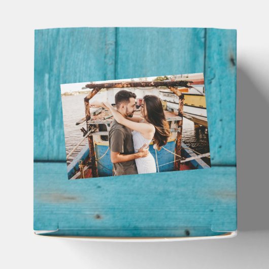 Rustic Blue Wood 4 Bedankdoosjes (Bovenkant)