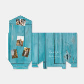 Rustic Blue Wood 4 Bedankdoosjes (Uitgevouwen)