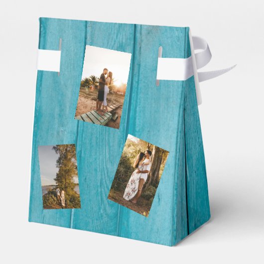 Rustic Blue Wood 4 Bedankdoosjes (Achterkant)