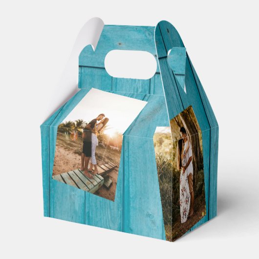 Rustic Blue Wood 4 Bedankdoosjes (Achterkant)