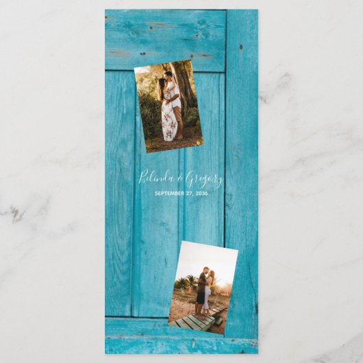 Rustic Blue Wood 4 Menu (Achterkant)