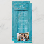Rustic Blue Wood 4 Menu (Voorkant / Achterkant)