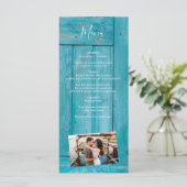 Rustic Blue Wood 4 Menu (Staand voorkant)