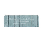 Rustic Blue Wood Etiket (Voorkant)