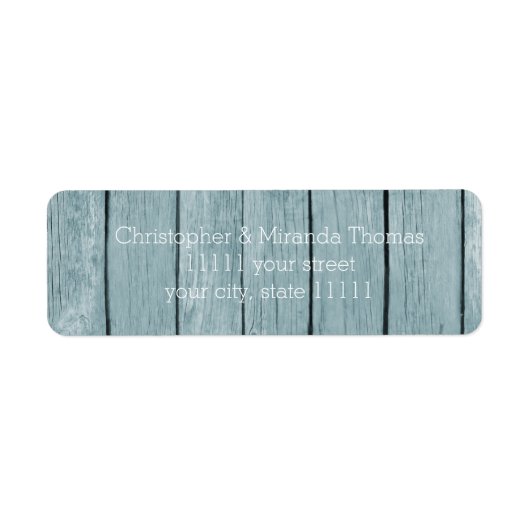 Rustic Blue Wood Etiket (Voorkant)