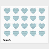 Rustic Blue Wood Heart Sticker Label (Vel)