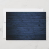 Rustic Blue Wood Jar Lights Penseelfoto Save The Date (Achterkant)