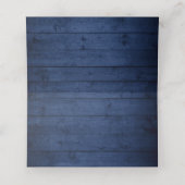 Rustic Blue Wood Mason Jar Lights Wedding Plaatskaartje (Binnenkant ongevouwen)