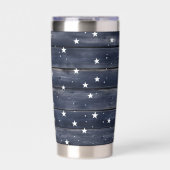 Rustic Blue Wood Stars  Geïsoleerde Drinkbeker (Voorkant)