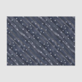 Rustic Blue Wood Stars  Tissuepapier (Voorkant)