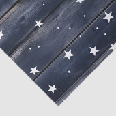 Rustic Blue Wood Stars  Tissuepapier (Detail)