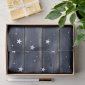 Rustic Blue Wood Stars  Tissuepapier (Geschenk)