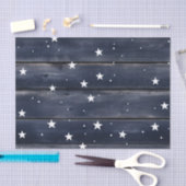 Rustic Blue Wood Stars  Tissuepapier (Craft)