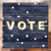 Rustic Blue Wood Stars  Vote Raamsticker (Vel 2)