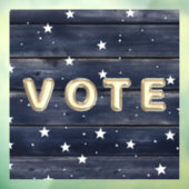 Rustic Blue Wood Stars  Vote Raamsticker (Vel 3)