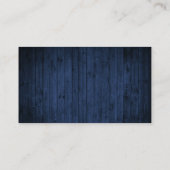 Rustic Blue Wood Wedding QR RSVP Informatiekaartje (Achterkant)