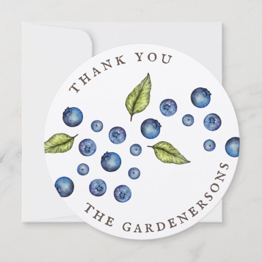 Rustic Blueberry Hartelijk dank Kaart (Voorkant)