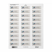 Rustic Bluebird Return Address Etiket (Full Sheet)