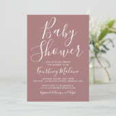 Rustic Blush Baby shower Fotouitnodiging Kaart (Staand voorkant)
