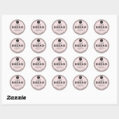 Rustic Blush Bakery Sourdough Brood Label Sticker (Vel)